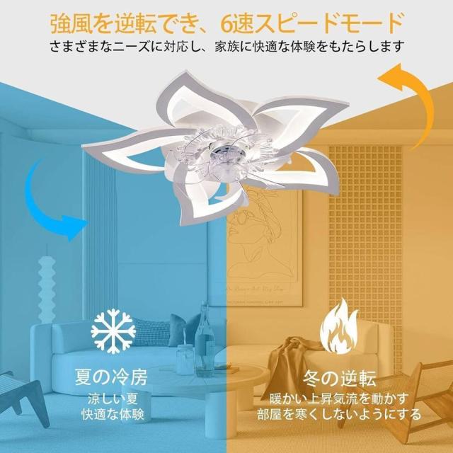 シーリングファンライト 薄型 70cm 調光調色 サーキュレーター リモコン シーリングファン LED APP控制 扇風機付き 10畳 12畳