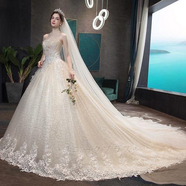 ウエディングドレス 高級 オフショルダー 天使 上品 Aライン キラキラ ドレス 結婚式 花嫁ドレス 披露宴 お嬢様 パーティードレス パーティードレス ワンピース wedding dress 演奏会 司会者 発表会_1