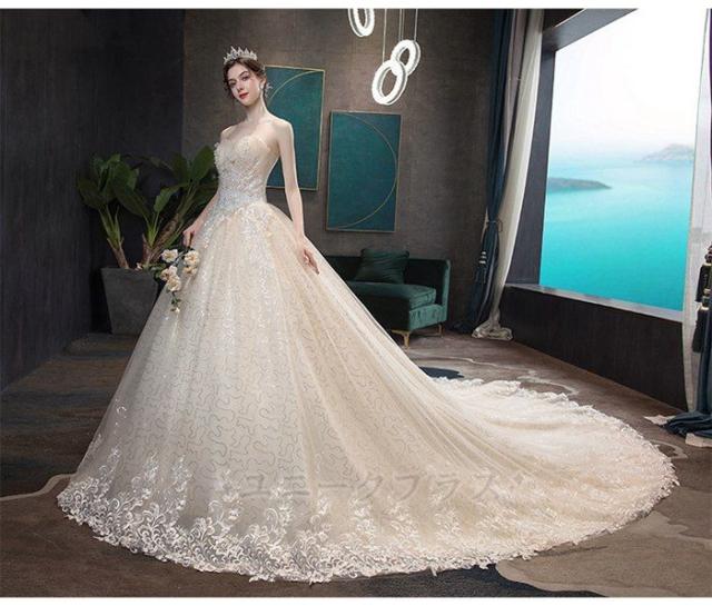 ウエディングドレス 高級 オフショルダー 天使 上品 Aライン キラキラ ドレス 結婚式 花嫁ドレス 披露宴 お嬢様 パーティードレス パーティードレス ワンピース wedding dress 演奏会 司会者 発表会_4
