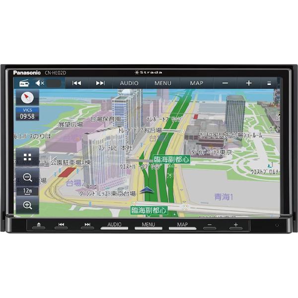 CN-HE02D パナソニック カーナビ ストラーダ 7型 180mm ドラレコ連携/Bluetooth/フルセグ/DVD/CD/SD/USB Panasonic