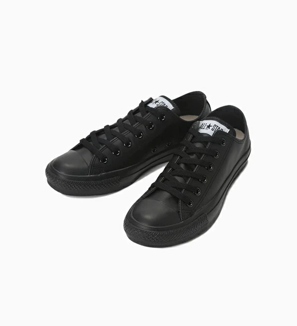 【SALE】【CONVERSE】LEA  ALL STAR OX 1C049 BLACK MONOCHROME LEA オールスター OX ブラックモノクローム コンバース レザー オールスター ローカット 定番モデル コアカラー メンズ レディース スニーカー (JPN) 日本正規品
