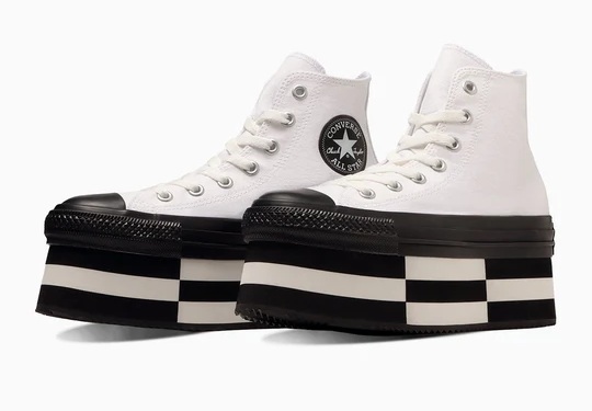 【CONVERSE】5SE180 ALL STAR CHUNKYBLOCK HI WHITE/BLACK オールスター チャンキーブロック ホワイト/ブラック コンバース スニーカー 厚底 ハイカット 大人靴 シューズ カジュアル