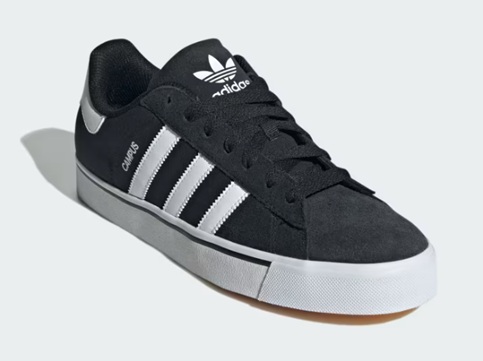 【adidas】ID1372 adidas CAMPUS VULC BLACK/WHITE アディダス キャンパス バルク ブラック/ホワイト メンズ スニーカー  ローカット シューズ 大人靴