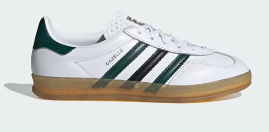 【adidas】IE2957 GAZELLE INDOOR W WHITE/GREEN アディダス ガゼル インドア ホワイト/グリーン レディース スニーカー ローカット シューズ 大人靴_1