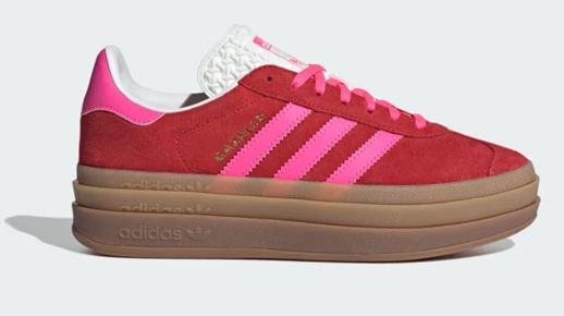 【adidas】IH7496 adidas GAZELLE BOLD W RED/PINK アディダス ガゼルボールド レッド/ピンク レディース スニーカー 厚底 ローカット シューズ 大人靴_2