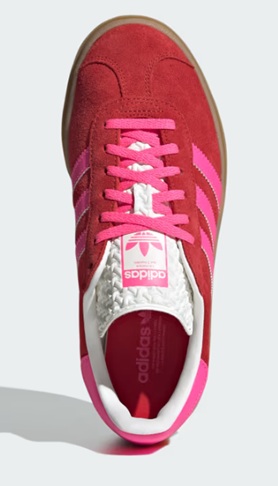 【adidas】IH7496 adidas GAZELLE BOLD W RED/PINK アディダス ガゼルボールド レッド/ピンク レディース スニーカー 厚底 ローカット シューズ 大人靴_3