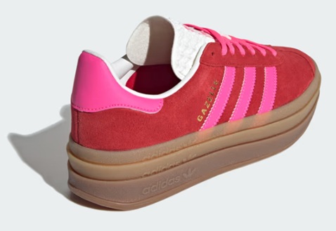 【adidas】IH7496 adidas GAZELLE BOLD W RED/PINK アディダス ガゼルボールド レッド/ピンク レディース スニーカー 厚底 ローカット シューズ 大人靴_4