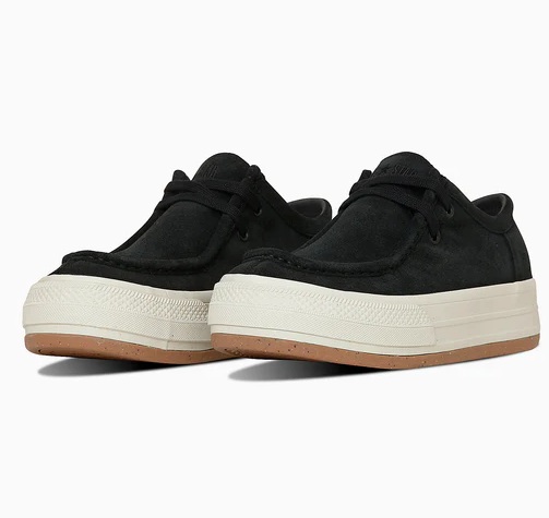 【CONVERSE】1SE365 ALL STAR (R) BOARDERSTAR MOCCASIN OX BLACK コンバース オールスター ボーダースター モカシン スニーカー ブラック メンズ レディース  ローカット 厚底