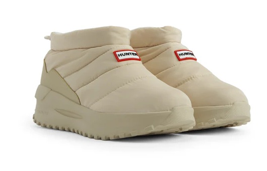 【SALE】【HUNTER】UFF7002NYL-CCR PUFFED TRAVEL FLOW TRAINER CREAM ハンター パフド トラベル フロー トレーナー キャンバスクリーム スリッポン ブーツ 大人靴 レディース 冬靴 保温 軽量 耐水