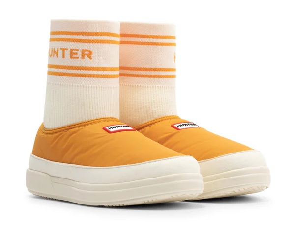 【SALE】【HUNTER】UFS7113REN-ROW IN/OUT KNITTED SOCK SLIPPER RICHOCHRE/SHADEDWHITE ハンター イン/アウト ハンター ニッテッド ソック スリッパ リッチオーカー / シェイデッドホワイト オレンジ スリッポン 大人靴 レディース 冬靴 靴下