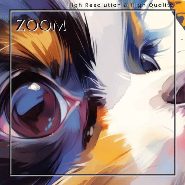 【蝶犬戯舞 - パピヨン犬の子犬 No.3】春・蝶・子犬・アートポスター・犬の絵・犬の絵画・犬のイラスト