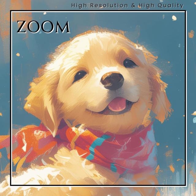 【雪犬戯舞 - ゴールデンレトリバー犬 No.3】クリスマス・冬・雪だるま・子犬・ペットロス・うちの子・記念日・アートポスター・犬の絵・犬のイラスト・ギフト・プレゼント