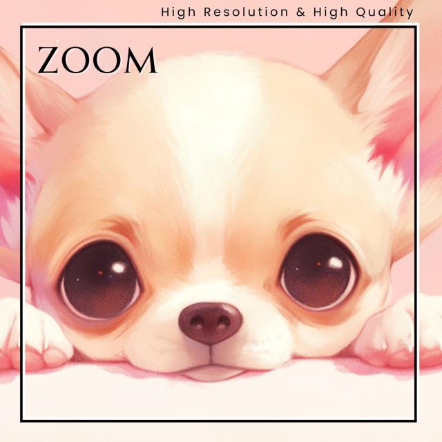 【The Starry Dog（星降る犬） - チワワ犬の子犬 No.4】星・スター・水彩画・ペットロス・かわいい・子犬・アートポスター・犬の絵・犬の絵画・犬のイラスト 7,350円