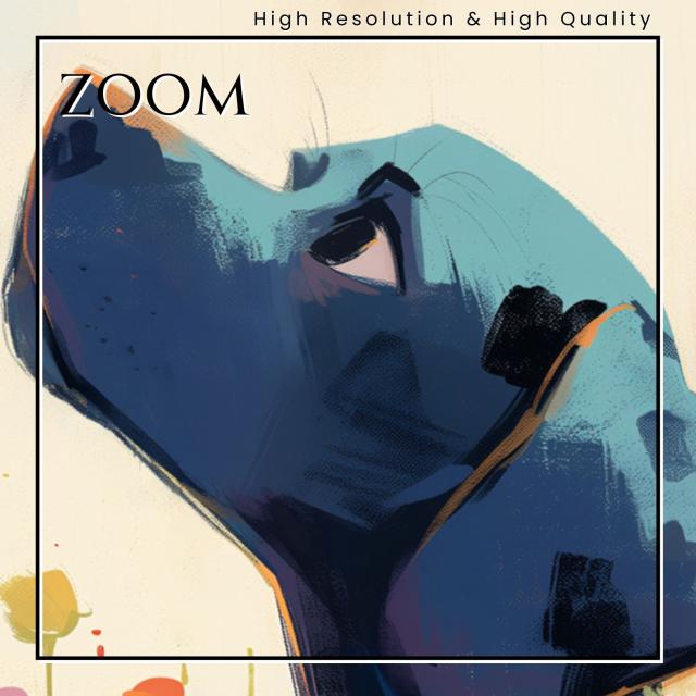 【天犬戯舞 - ブラック・黒ラブラドールレトリバー犬の子犬 No.7】夏・テントウムシ・子犬・うちの子記念日・ペットロス・アートポスター・犬の絵・犬のイラスト