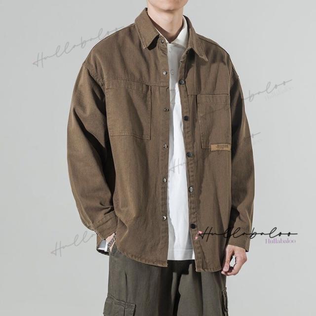 【２OFF!】シャツ メンズ 長袖シャツ オーバーサイズシャツ ビッグシルエット シャツ ドロップショルダー 羽織り カジュアルシャツ 大きいサイズ ゆったりサイズ 無地 ファッション春服 秋服 メンズファッション_11