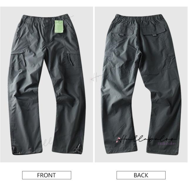 【２OFF!】カーゴパンツ メンズ 作業着 前開き 速乾 ゆったり 太め 大きいサイズ チノパンツ ワイドカーゴパンツ アウトドア ずぼん ウエストゴム カジュアル リラックス メンズパンツ ワイド ロング アウトドア 春服 秋服_9