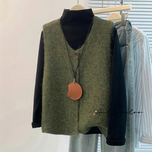 ニットベスト レディース 秋 ジレ ニット ベスト レディース レイヤード 重ね着 前開き カーディガン トップス お洒落 きれいめ ノースリーブ シンプル 着回し 柔らか カジュアル 大人 可愛い お出かけ ナチュラル 春 秋_14