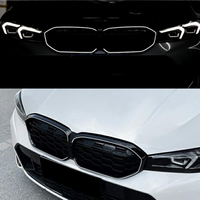 BMW 3シリーズ G20 G21 LCI 後期 LED フロントグリル M340iスタイル メッシュグリル 社外品 交換 エアロ 外装 アイコニックグロー キドニーグリル アクセサリー カスタム パーツ カスタムパーツ ドレスアップ_7