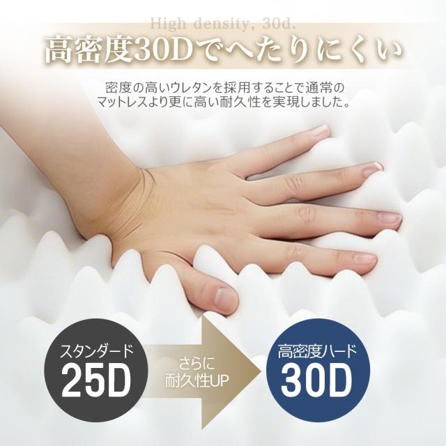マットレス 高反発 三つ折りマットレス 極厚10cm 30D おりたたみマットレス 210N 高反発 ベットマット 敷き布団 凹凸加工 体圧分散 抗菌防臭 洗えるカバー 通気性がよい オールシーズン シングル セミダブル ダブル 三つ折 三つ折り 折りたたみ