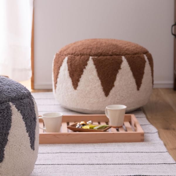 スツール 北欧 椅子 おしゃれ イス 綿 コットン ビーズ クッション 直径50 オットマン 大きめ 丸 丸型 円形 ラウンド 可愛い かわいい ID012