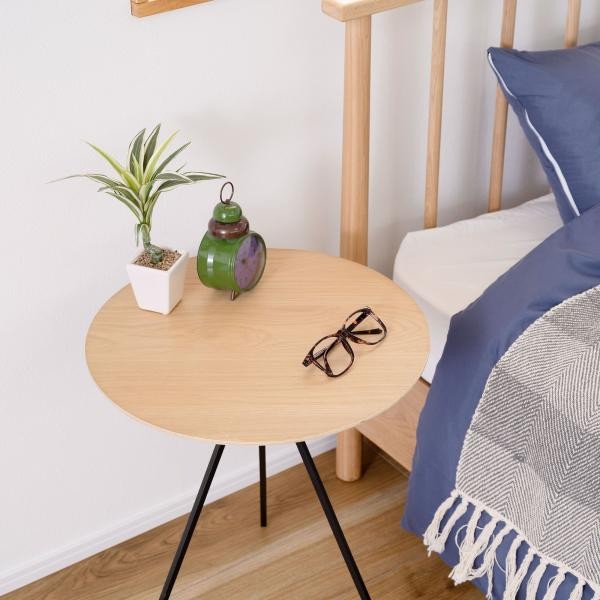 サイドテーブル おしゃれ 丸 円形 丸型 幅40 幅50 おしゃれ ミニテーブル アイアン コンパクト 省スペース ベッド横 北欧 ナチュラル 高見え 高級感 ID012