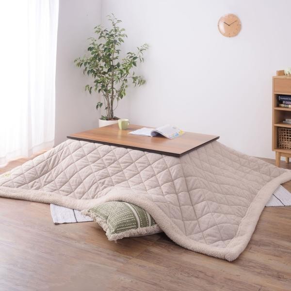 こたつ布団 こたつ掛け布団 薄掛け ツイード おしゃれ 長方形 190×230(天板80×120cm対応) ボア 裏面フリース コタツ布団 コタツ かけぶとん 薄め ID012