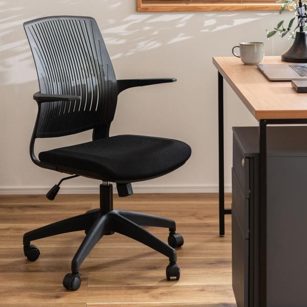 オフィスチェア デスクチェア 昇降 回転式 ロッキング機能 おしゃれ キャスター付き 肘掛け付き 肘付き パソコンチェア イス 椅子 ワークチェア シンプル ID012 14,852円