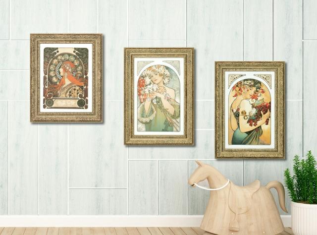 1アートパネル 57 ミュシャ フルーツ アートポスター 絵 インテリア雑貨 壁掛け アートパネル Mucha アルフォンス・ミュシャ fruit 果物 ブドウ リンゴ 洋ナシ 女性 肖像画 美人画 北欧 ヨーロッパ 絵画 油絵 フレーム付き 額入り おしゃれな モダン 大型 特大 長辺50cm台_7