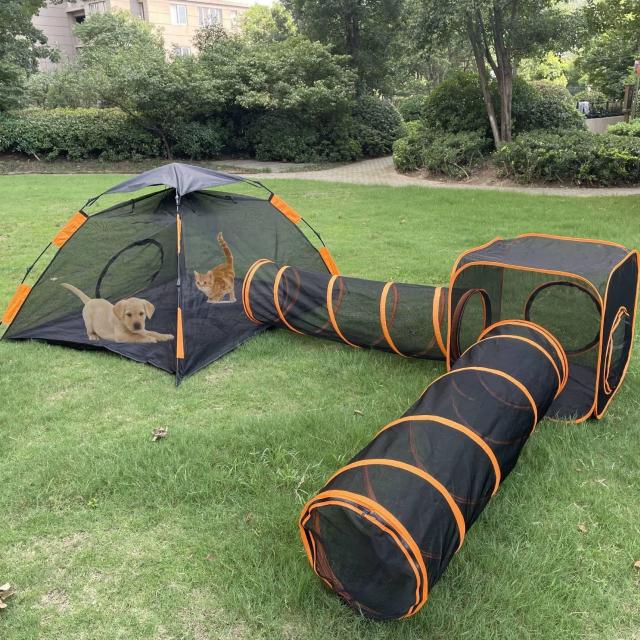 5in1 アウトドアペットプレイペン 広い遊び場！猫ちゃんワンちゃんの運動・遊びに最適