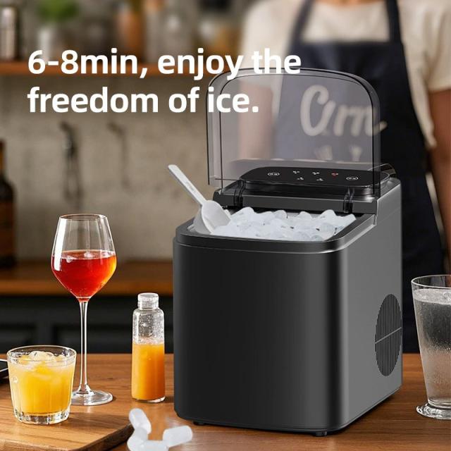 【1年間の品質保障】アイスコーヒー、氷塊機、家庭用製氷機、100 V、小型製氷機、6分で9枚の氷を製造できる