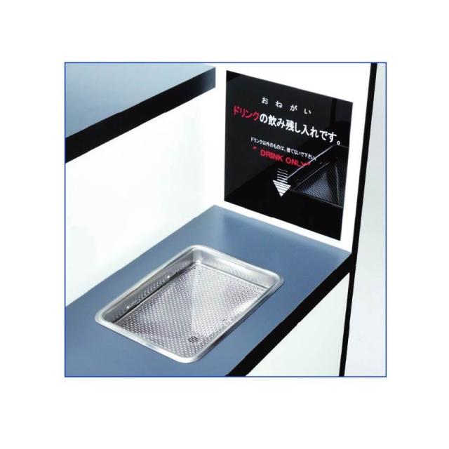 木製ダストボックス 飲み残し回収器付ダストボックス １０Ｌタンク付　分別ゴミ箱 店舗用　カフェ用ごみ箱 ＫＢ−８９０B 壁付タイプ_1