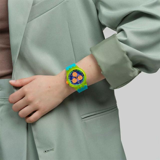 正規品 Swatch スウォッチ ネオンカラー クロノグラフ SWATCH NEON 