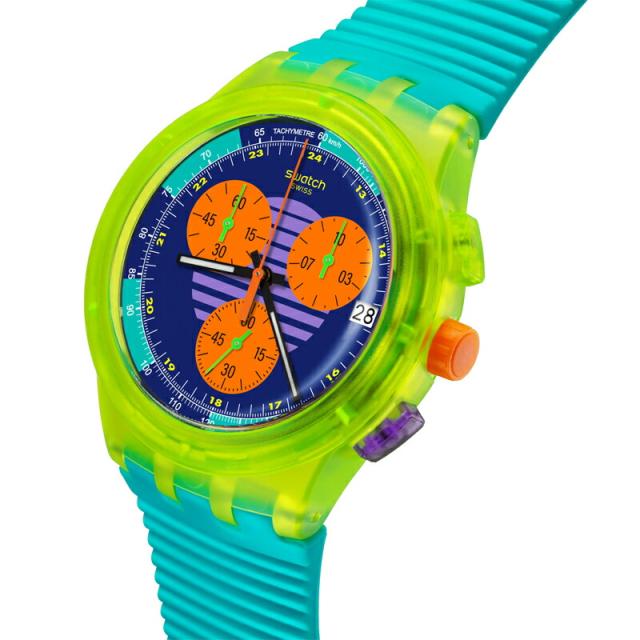 正規品 Swatch スウォッチ ネオンカラー クロノグラフ SWATCH NEON 