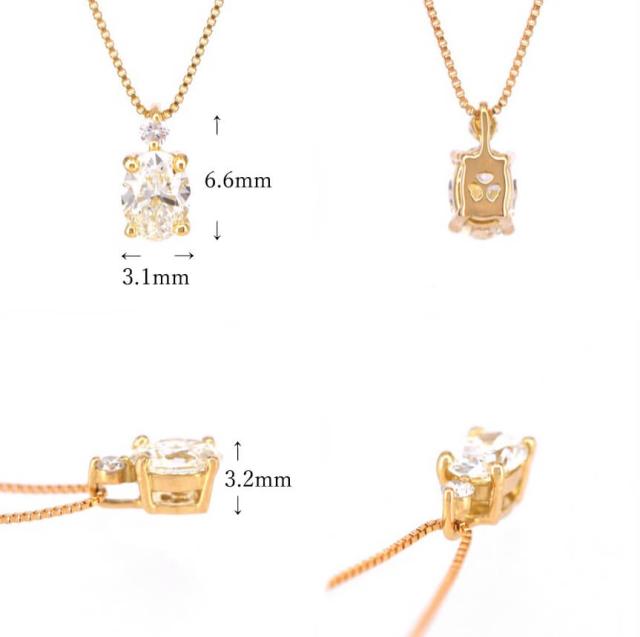 【鑑定書】 ダイヤモンド ネックレス 0.2カラット 18金 母親 誕生日プレゼント 80代 イエローゴールド プラチナ950 k18 ピンクゴールド 18k シンプル 誕生石 4月 マーキース 一粒 ダイアモンド ジュエリー 日本製 ギフト ダイア 母の日_6
