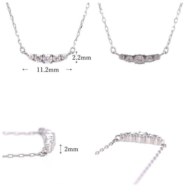 【即納可】 ダイヤモンド ラインネックレス 0.1 カラット 18金 イエローゴールド プラチナ950 k18 ピンクゴールド 18k 4月 誕生石 ジュエリー ダイアモンド Pt950 ジュエリー 日本製 ギフト プレゼント ダイア 母の日_7