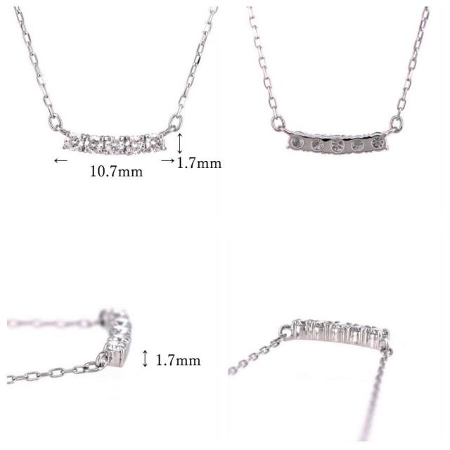 【即納可】 ダイヤモンド ラインネックレス 0.1カラット 18金 イエローゴールド プラチナ950 k18 ピンクゴールド 18k ダイアモンド ダイヤ ネックレス 4月 誕生石 ジュエリー 日本製 ギフト プレゼント ダイア 母の日