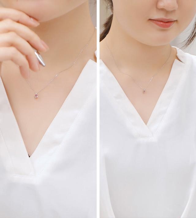 【DGL鑑別書】 パパラチアサファイア ネックレス 0.15ct ダイヤモンド プラチナ950 イエローゴールド ピンクゴールド 18金 k18 18k 天然石 オレンジピンク パパラチヤ ペンダント 9月 ジュエリー 日本製 ギフト プレゼント_12