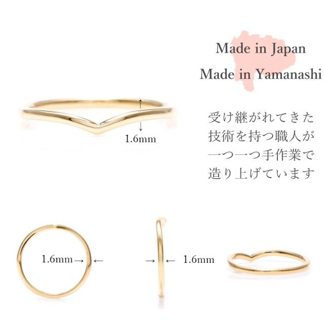 地金 リング 18金 プラチナ950 k18 イエローゴールド 18k ピンクゴールド v字 デザイン モチーフ シンプル 指輪 細い ピンキー スキンジュエリー Pt950 母の日 ジュエリー 日本製 ギフト プレゼント ファッションリング 細め ゴールド 調整 おしゃれ シンプル_13