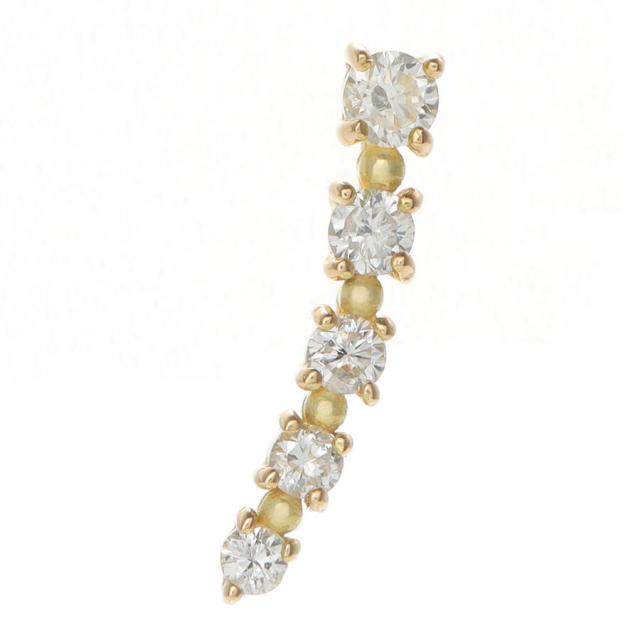 【即納可】 ダイヤモンド ピアス ライン 計 0.20カラット 18金 プラチナ950 イエローゴールド ピンクゴールド 18k k18 アレルギー対応 4月 誕生石 夏ギフト ジュエリー 小さめ ダイヤ グラデーション 日本製 ギフト_8