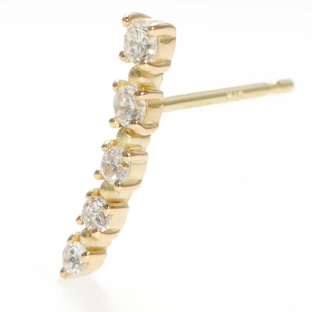 【即納可】 ダイヤモンド ピアス ライン 計 0.20カラット 18金 プラチナ950 イエローゴールド ピンクゴールド 18k k18 アレルギー対応 4月 誕生石 夏ギフト ジュエリー 小さめ ダイヤ グラデーション 日本製 ギフト_10