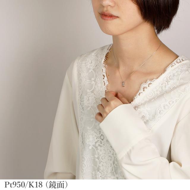 ネコ ダイヤモンド ネックレス 地金 ネックレス 猫 コンビ 18金 k18 イエローゴールド プラチナ950 18k 小さめ ペンダント スキンジュエリー ジュエリー 日本製 ギフト プレゼント ダイアモンドネックレス プロポーズ ダイア 夏ギフト 華奢 シンプル 大人 おしゃれ_12