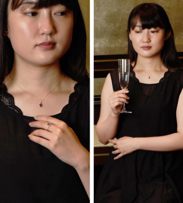 タンザナイト ネックレス 0.6カラット ダイヤモンド プラチナ950 18金 イエローゴールド k18 ピンクゴールド 18k ゾイサイト ブルー パープル オーバル 12月 誕生石 ct 大粒 天然石 一粒 ダイアモンド 夏ギフト ジュエリー 日本製 ギフト プレゼント ご褒美_15