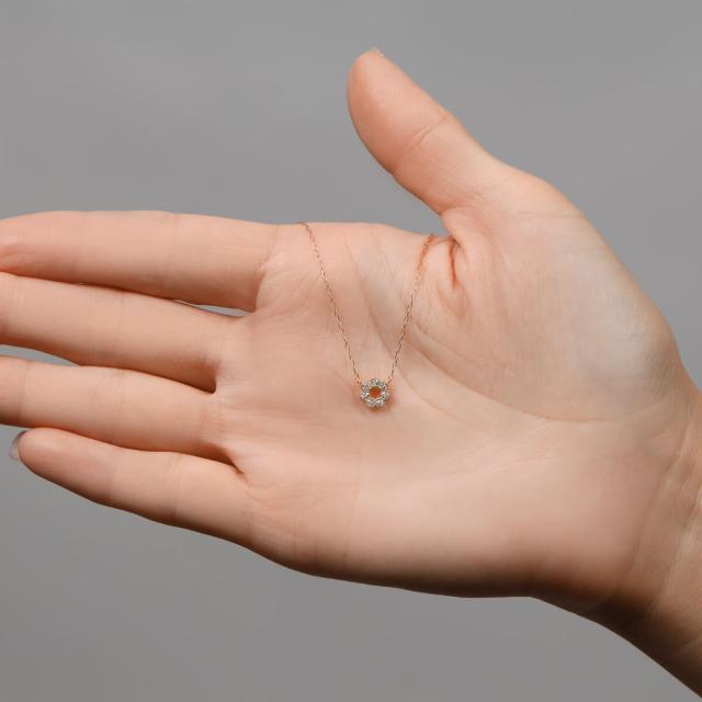 【即納可】 ダイヤモンド ネックレス サークル 0.1ct プラチナ950 18金 イエローゴールド k18 ピンクゴールド 18k モチーフ ミル スキンジュエリー ジュエリー 日本製 ギフト プレゼント 母の日_11