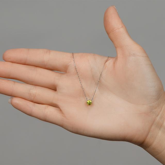 スフェーン ネックレス プラチナ950 k18 イエローゴールド 18k ピンクゴールド 18金 0.38ct 7月 誕生石 ゴールド グリーンイエロー チタナイト 虹色 ファイア ペンダント 花 ジュエリー 日本製 ギフト プレゼント 母の日_13