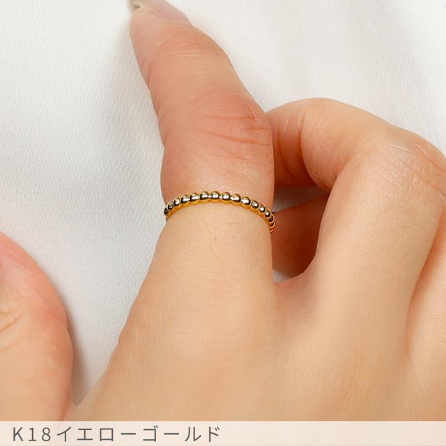地金 リング ボールリング 18金 イエローゴールド プラチナ950 k18 ピンクゴールド 18k シンプル スキンジュエリー 指輪 メタル マテリアル 母の日 ジュエリー 日本製 ギフト プレゼント ファッションリング 細め ゴールド おしゃれ_6
