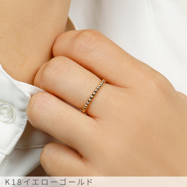 地金 リング ボールリング 18金 イエローゴールド プラチナ950 k18 ピンクゴールド 18k シンプル スキンジュエリー 指輪 メタル マテリアル 母の日 ジュエリー 日本製 ギフト プレゼント ファッションリング 細め ゴールド おしゃれ_8