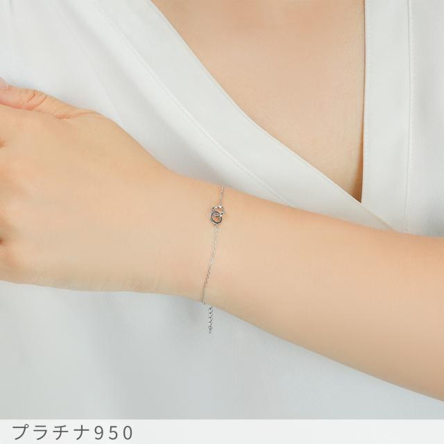 ダイヤモンド ブレスレット 0.01ct 0.01カラット 18金 k18 ゴールド 18k ピンクゴールド Pt950 プラチナ 950 ダブル サークル モチーフ 丸 4月 誕生石 流線 地金 天然 ダイヤ 母の日 レディース ジュエリー 日本製 ギフト プレゼント お守りジュエリー_5