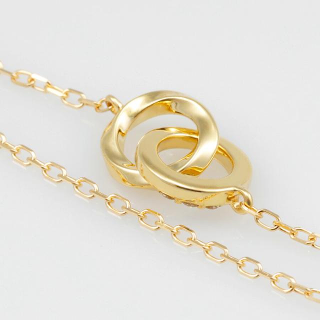 ダイヤモンド ブレスレット 0.01ct 0.01カラット 18金 k18 ゴールド 18k ピンクゴールド Pt950 プラチナ 950 ダブル サークル モチーフ 丸 4月 誕生石 流線 地金 天然 ダイヤ 母の日 レディース ジュエリー 日本製 ギフト プレゼント お守りジュエリー_9