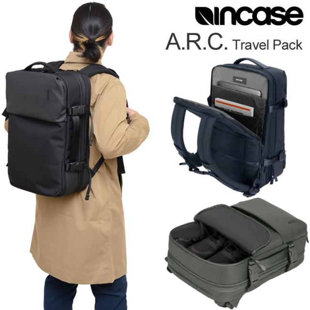 インケース Incase  リュック メンズ レディース  ARCトラベルパック  A.R.C. TRAVEL PACK  ブラック ネイビー グレー 34L  137213053001 137213053002 137222053001  2022AW bpk bns【鞄】2210ripe