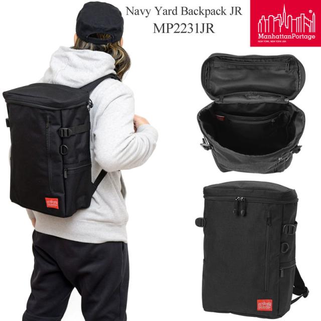 マンハッタンポーテージ Manhattan Portage  リュック メンズ レディース  ネイビーヤードバックパックJR ブラック  Navy Yard Backpack JR  MP2231JR bpk【鞄】2203ripe